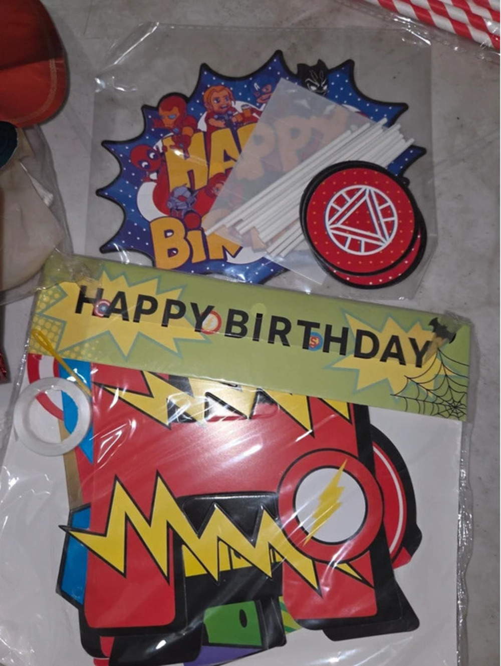 Super hero party back birthday